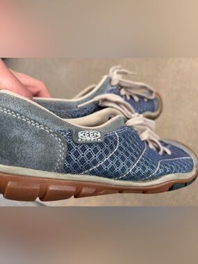 KEEN Jasper Navy Denim Suede Sneakers Women’s Size 9